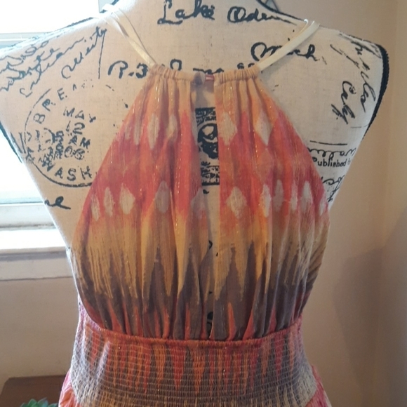 EUC FREE PEOPLE SMOCKED HALTER TUNIC MINI DRESS M - Picture 5 of 6